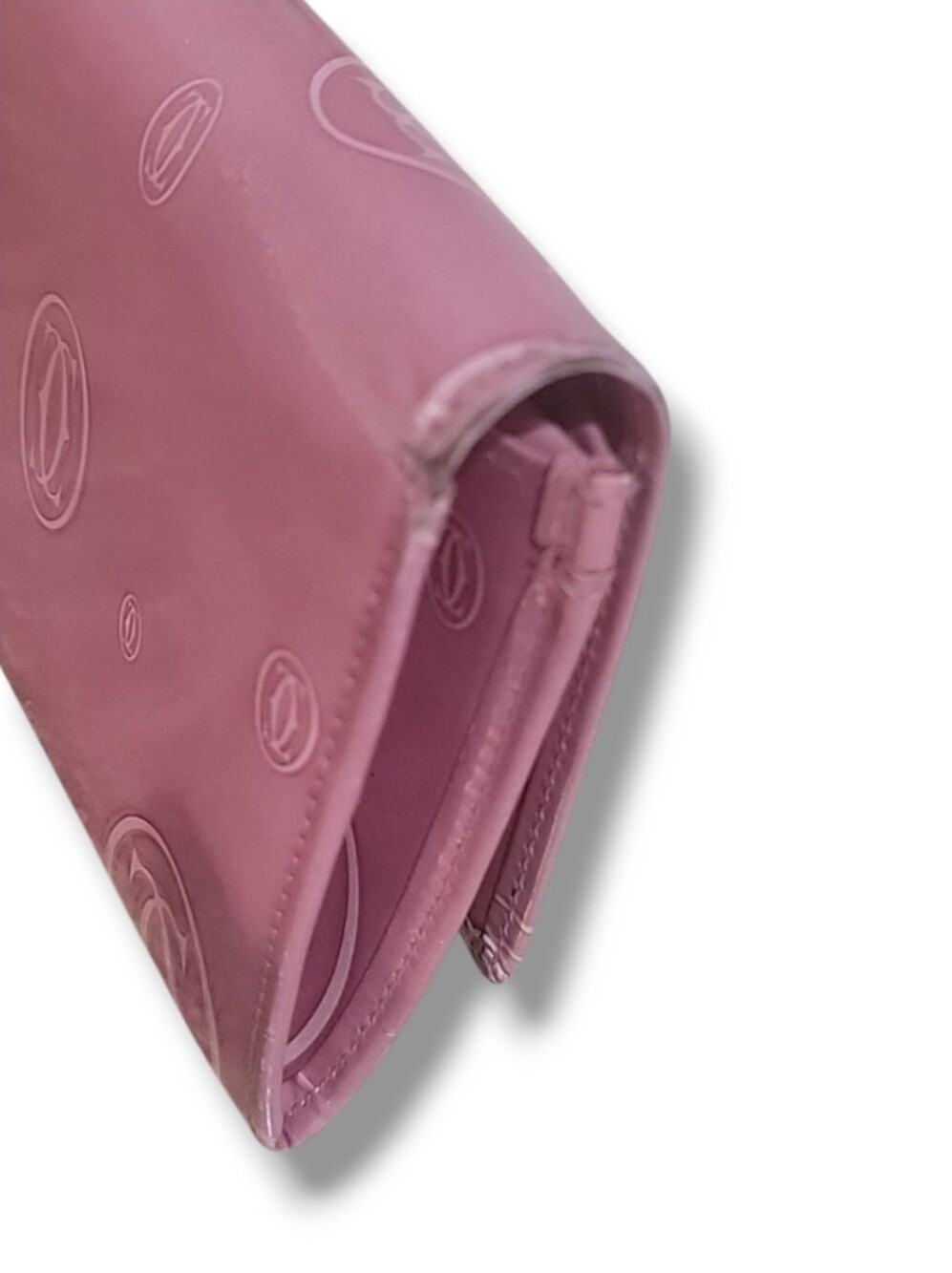 Cartier Pink Patent Leather Happy Birthday Continental Wallet Authentic - Picture 8 of 13